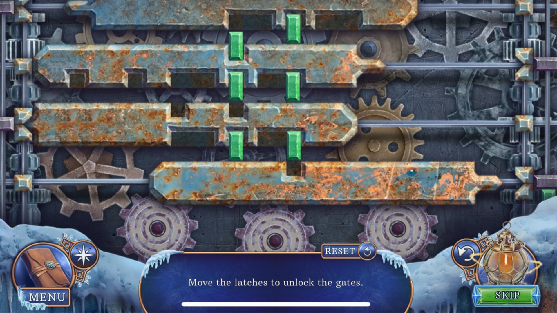 另一個解謎小遊戲的畫面，色彩鮮豔且富有挑戰性