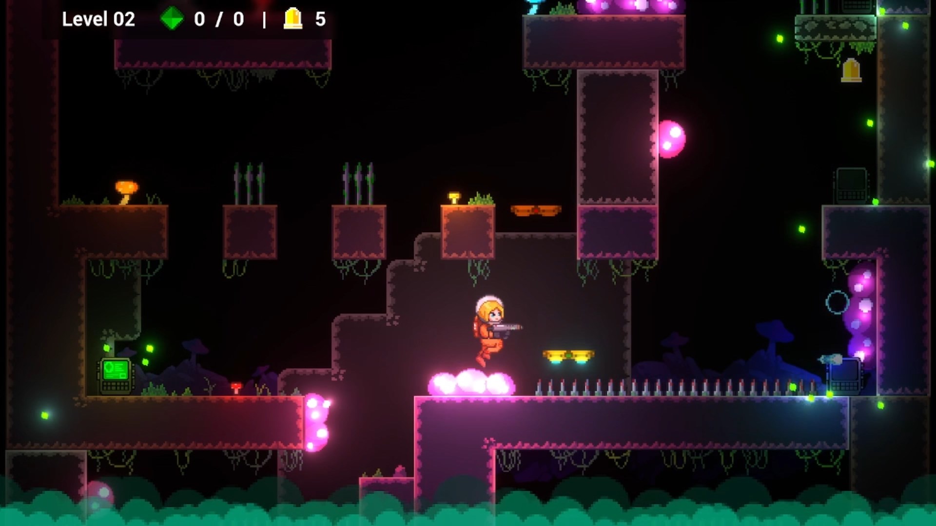 遊戲中的戰鬥場面與平台跳躍元素