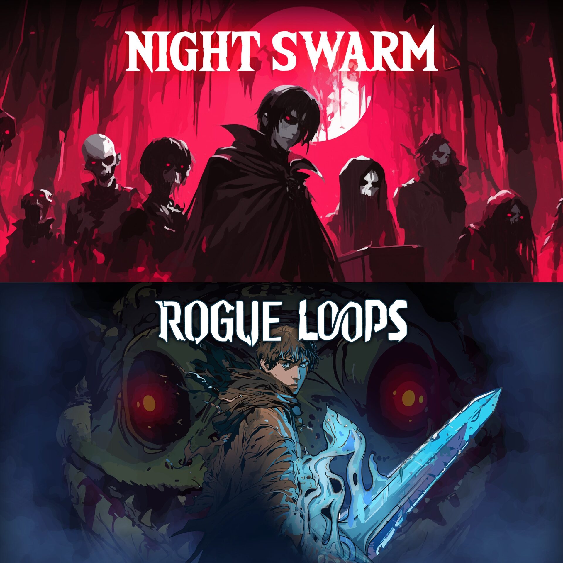 Night Loops Bundle 組合包封面，包含兩款精彩的 Roguelite 遊戲。