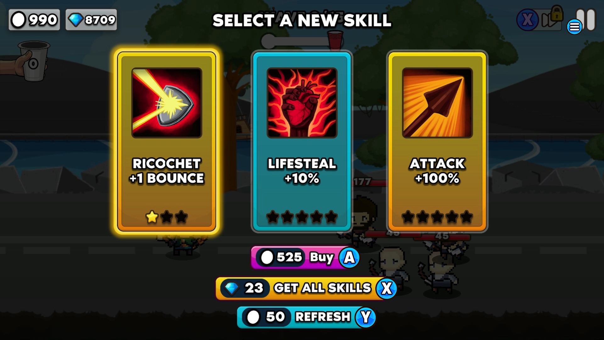 Cup Heroes 戰鬥中的技能特效與傷害數字