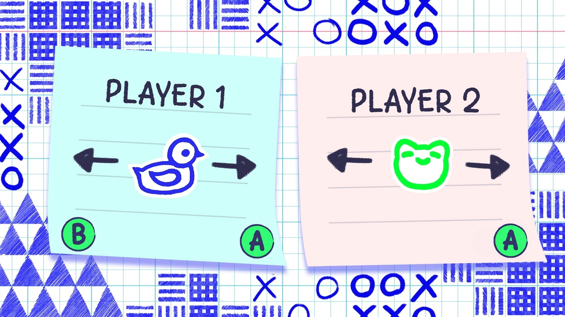 遊戲中充滿各種幾何與塗鴉風格的敵人