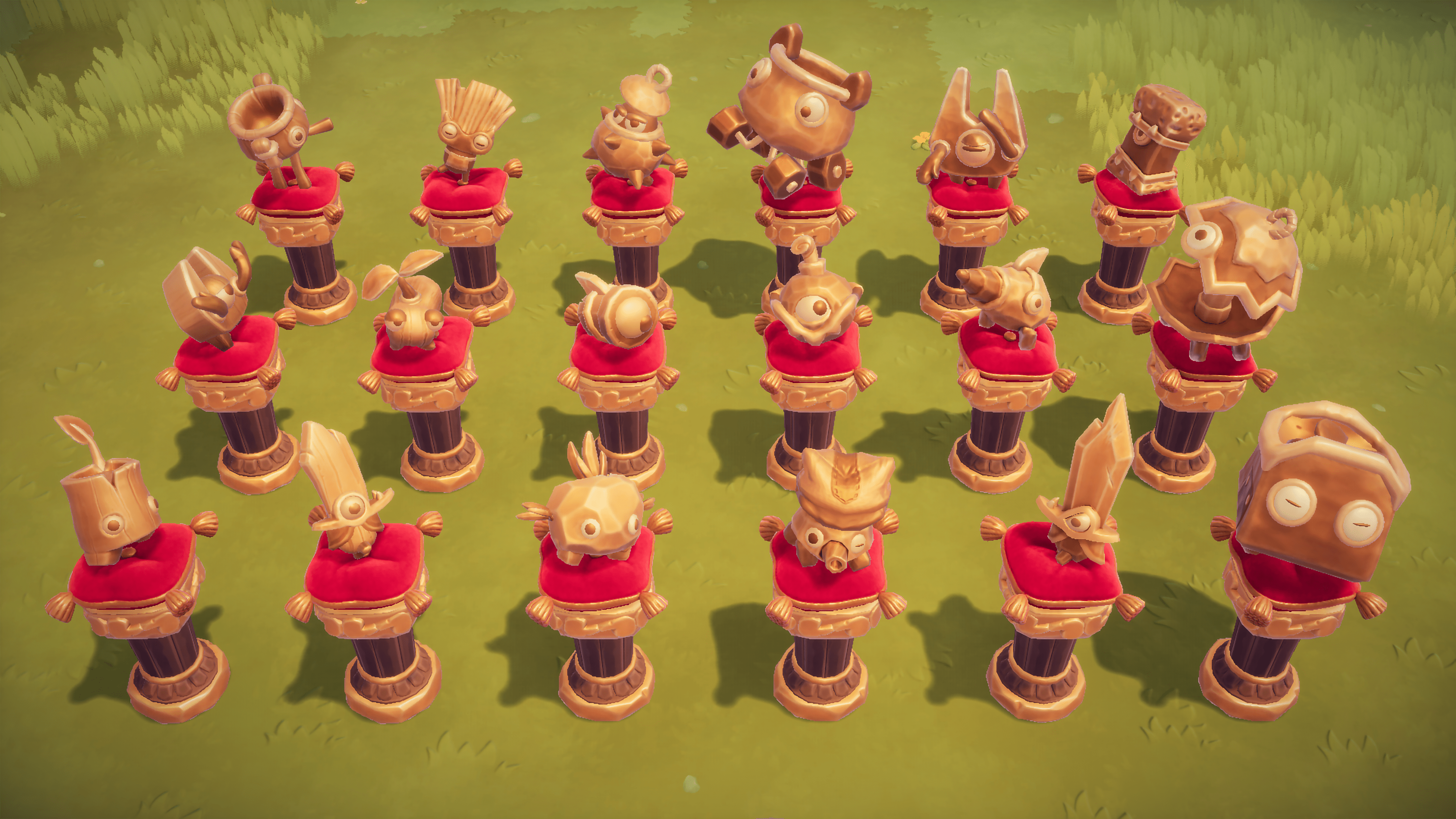 各式各樣的火花在充滿奇幻色彩的森林中探險