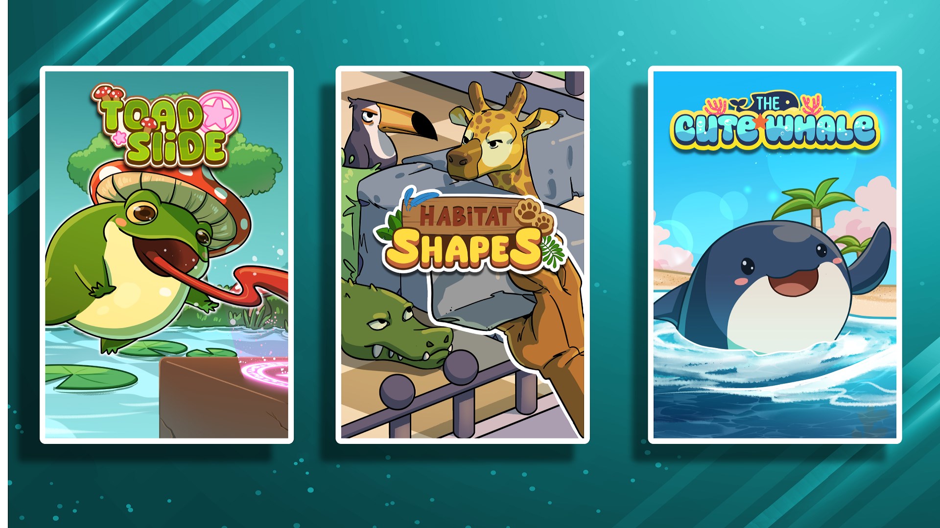 Toad Slide + Habitat Shapes + The Cute Whale 遊戲捆綁包封面