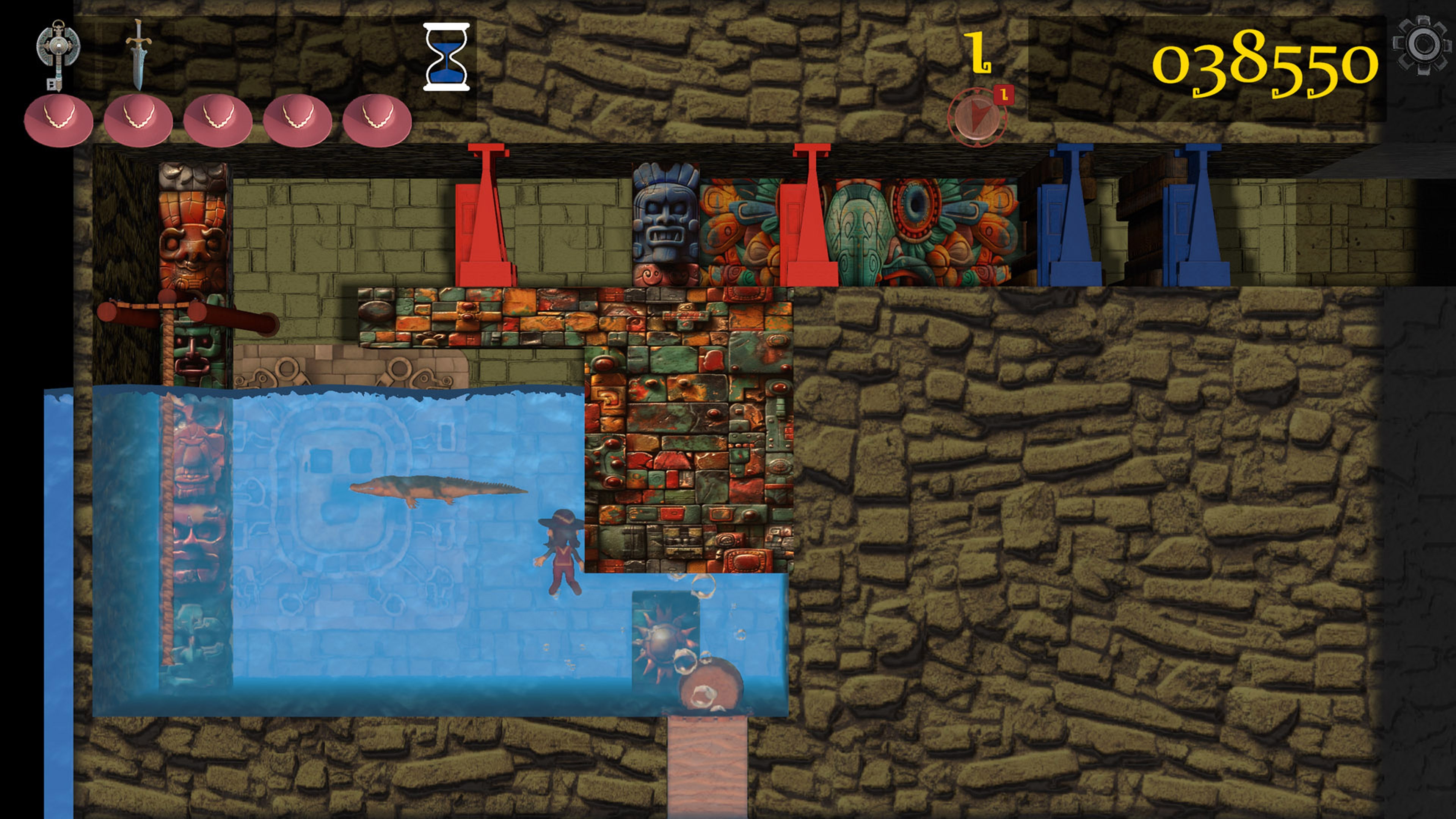 遊戲中主角與蛇對峙的畫面