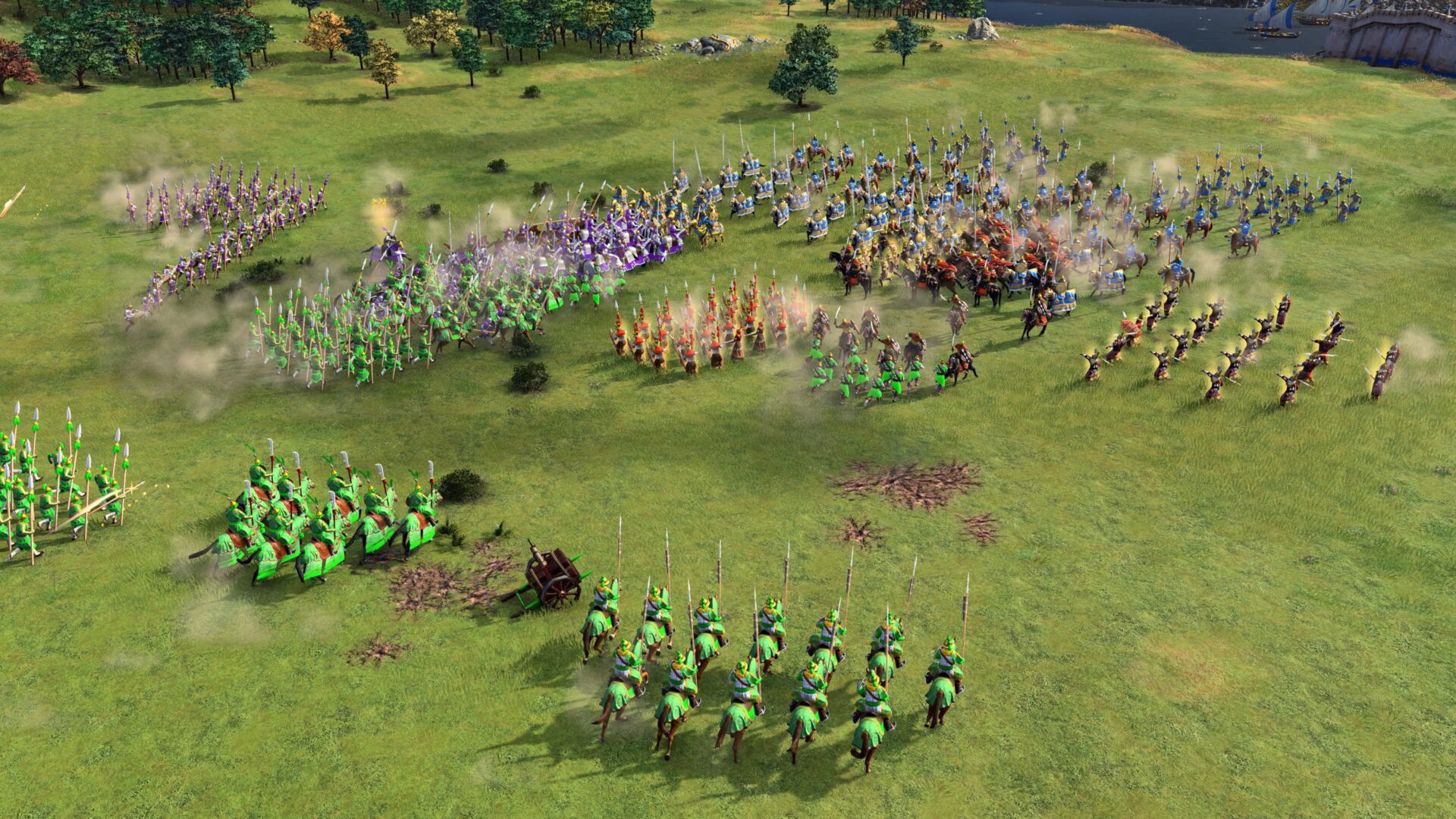 兩支艦隊在海上交戰的壯闊場面。