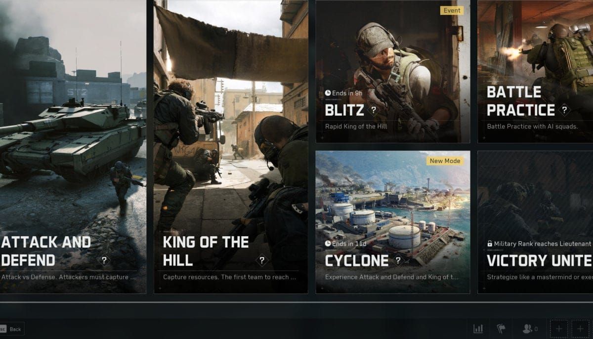 《三角洲特种部队》三種遊戲模式比較圖