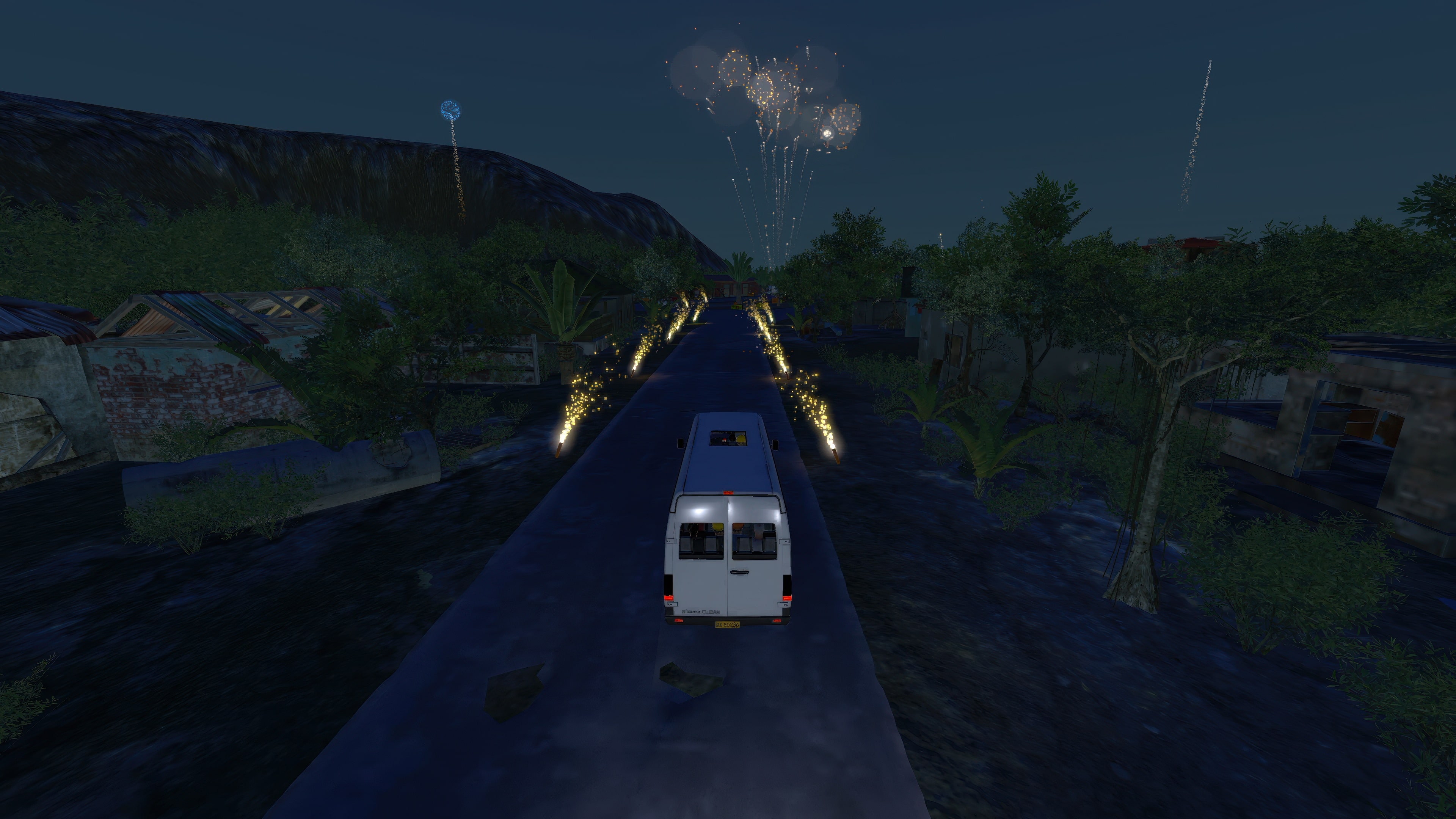 冰島的火山與極光場景