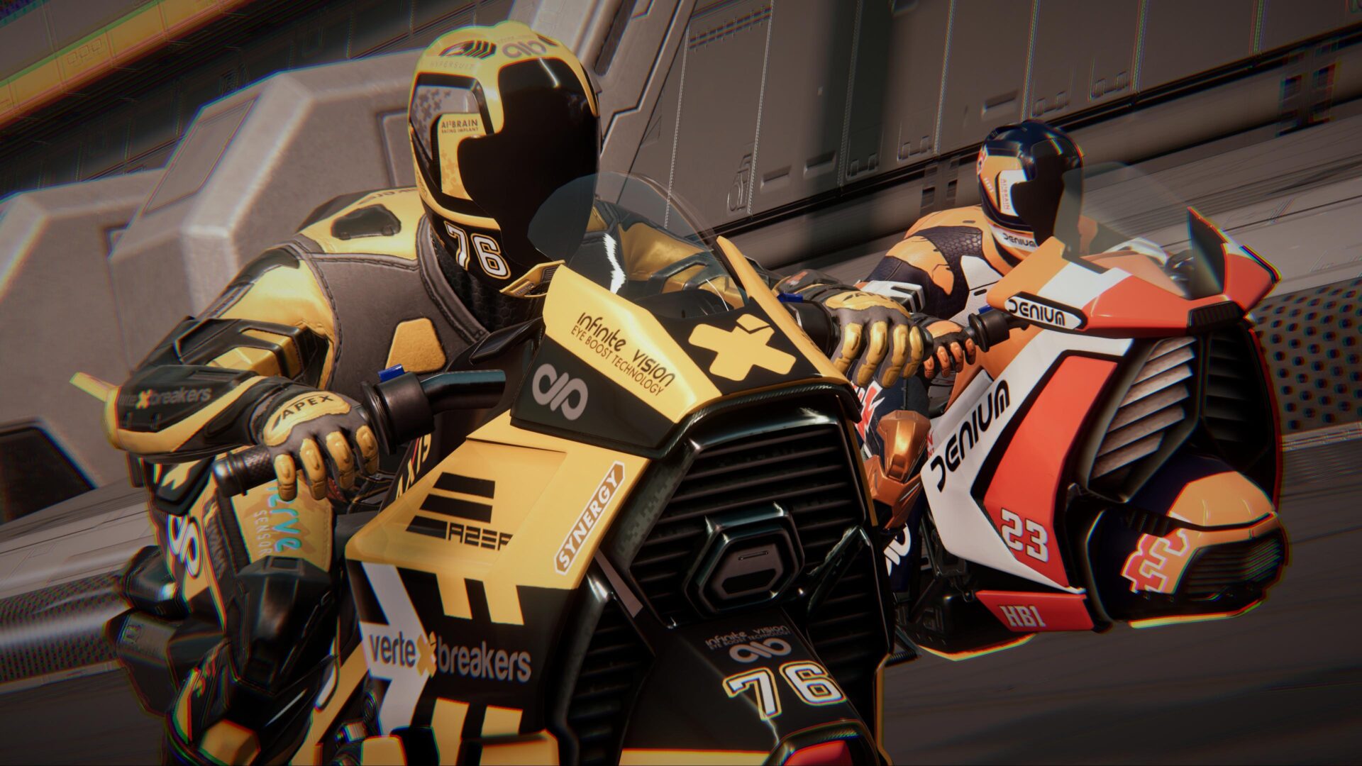 懸浮機車在賽道上激烈交鋒