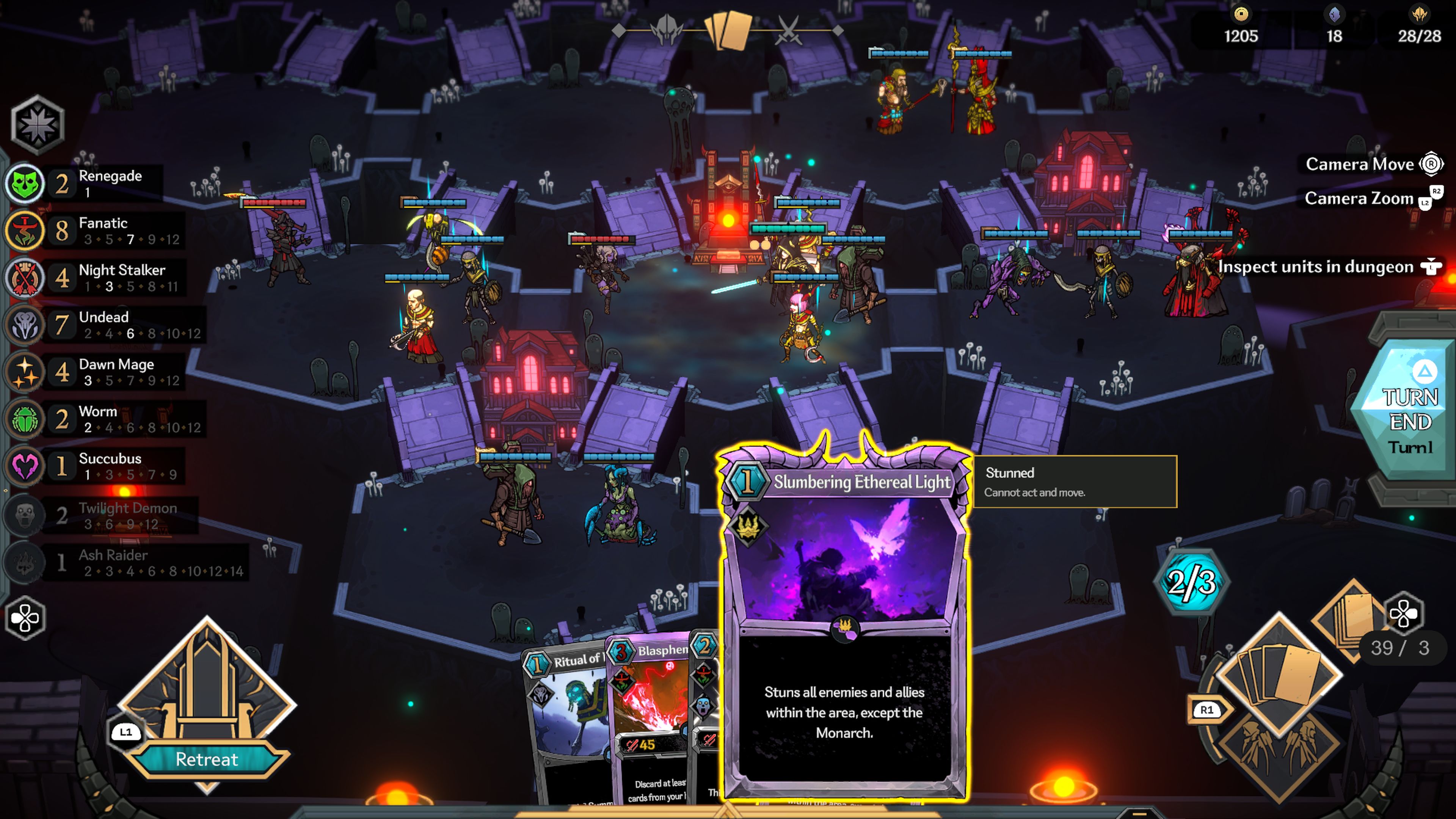 Vambrace: Dungeon Monarch 單位部署畫面