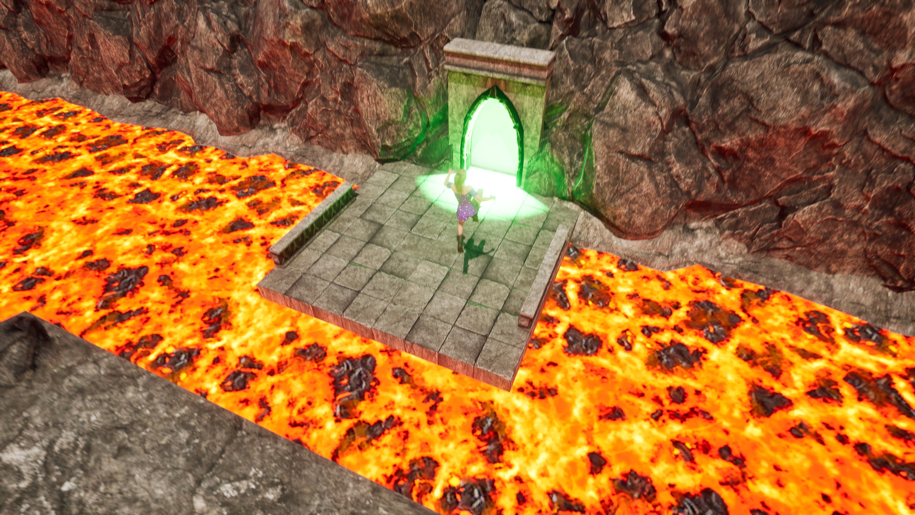 懸浮在岩漿上的平台