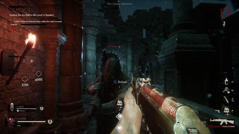 玩家使用強力武器對抗敵人