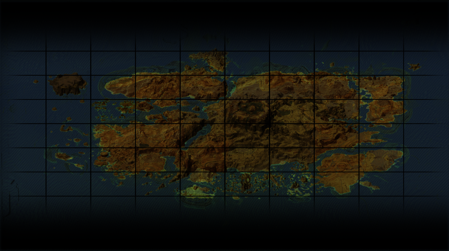 遊戲中的手繪風格地圖，強調探索