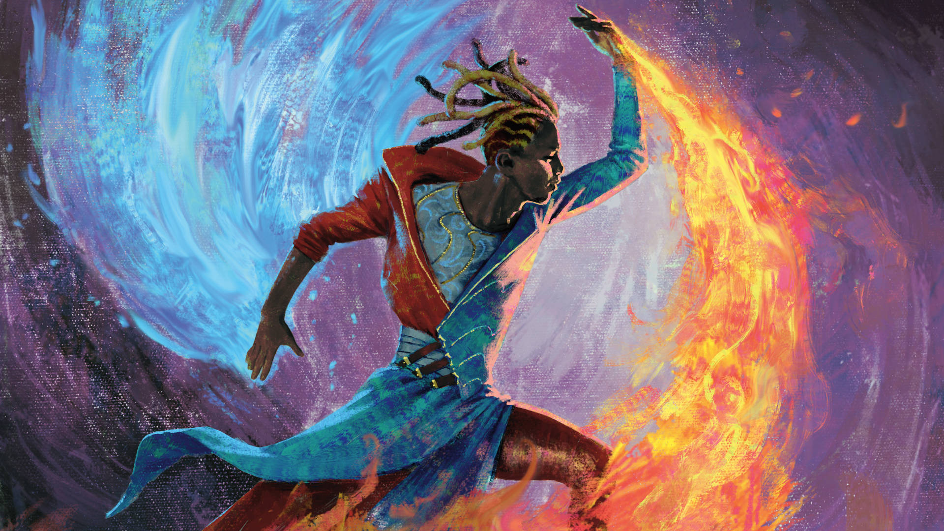 魔法風雲會:競技場中的一名學生正在進行儀式