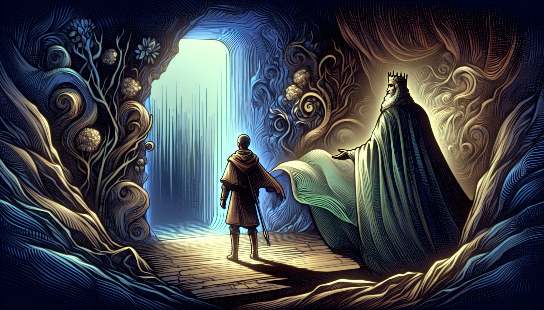 冥王與女主角共處冥界的溫馨漫畫圖景