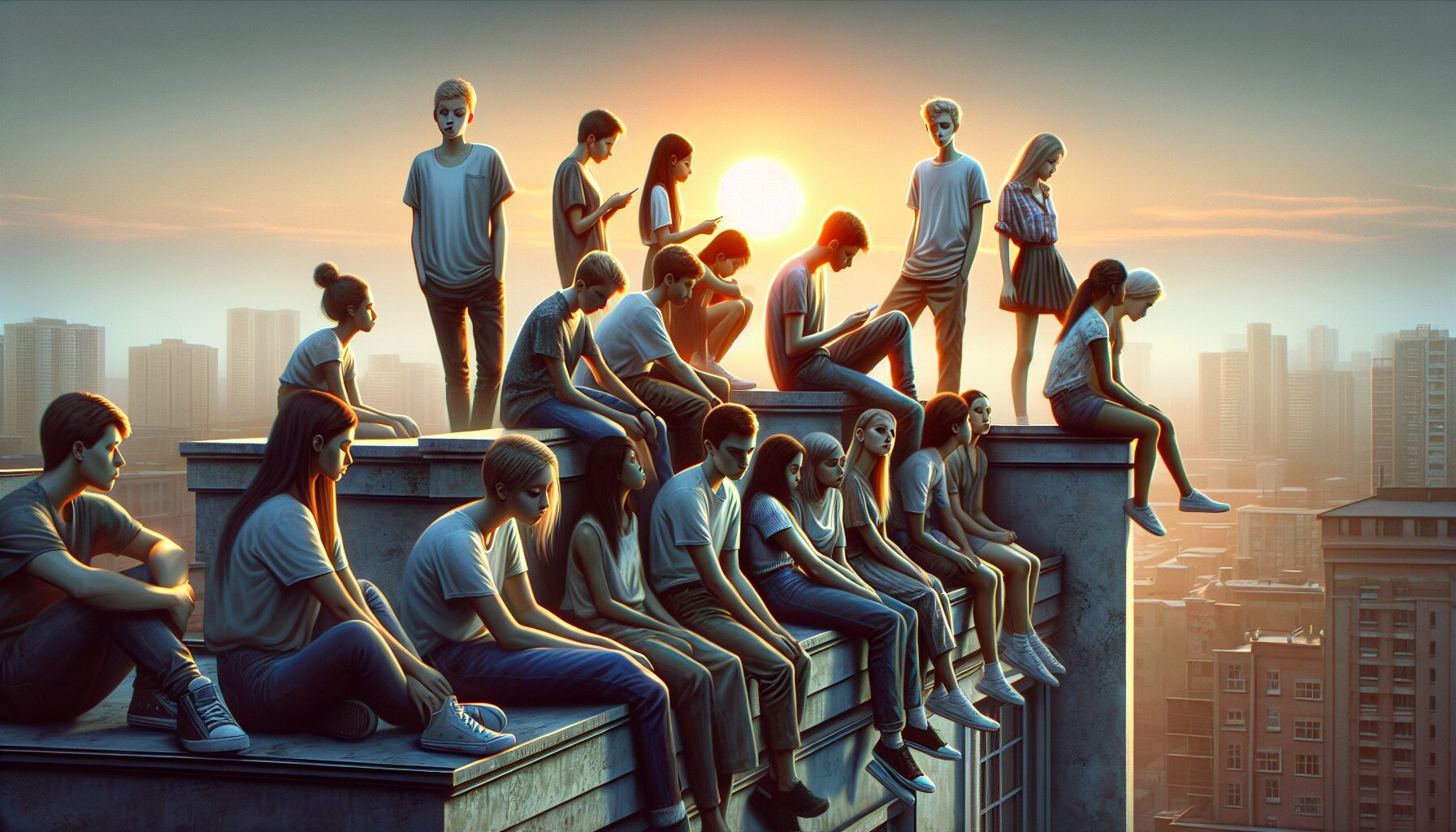 青春與友情主題,角色團體互動畫面