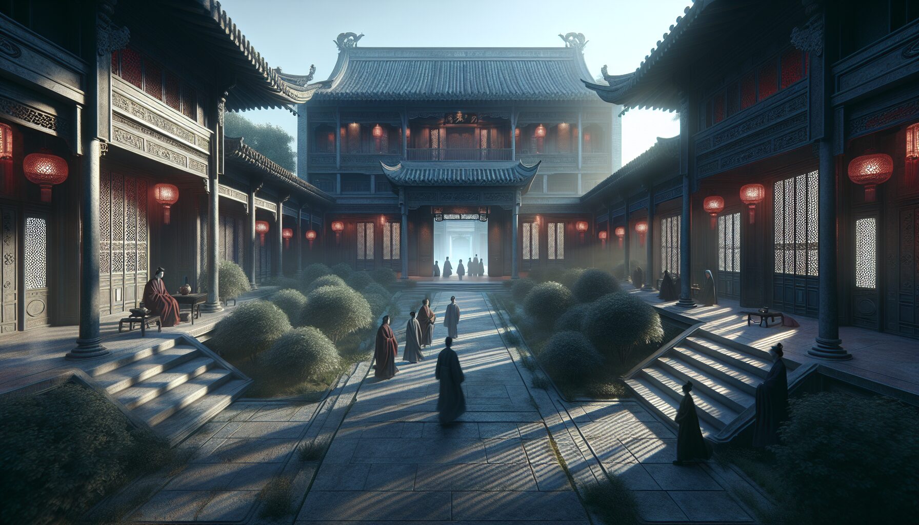 宅鬥小說氛圍古風插圖