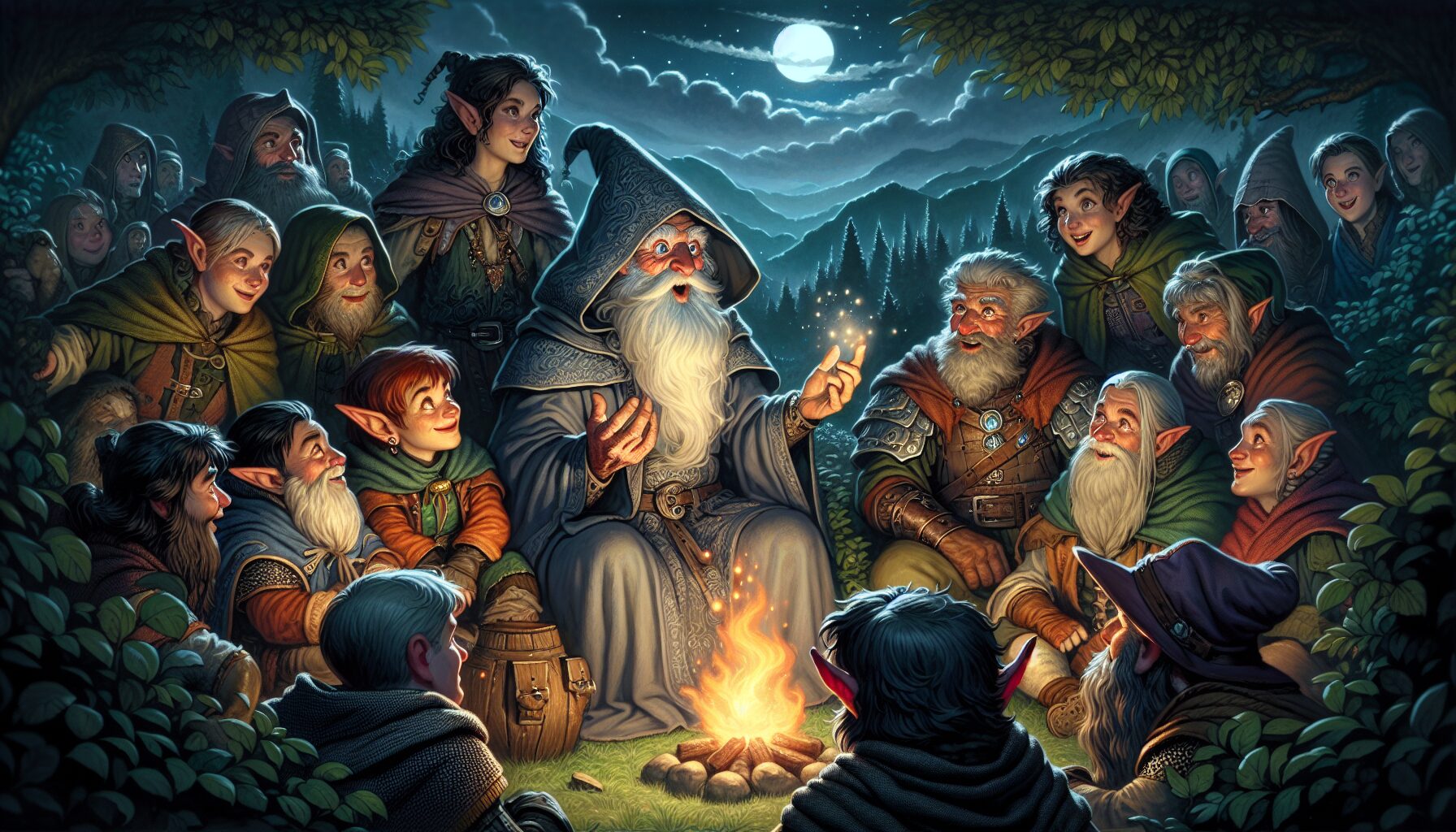 甘道夫與比爾博、矮人們一同策略商討歷險旅程