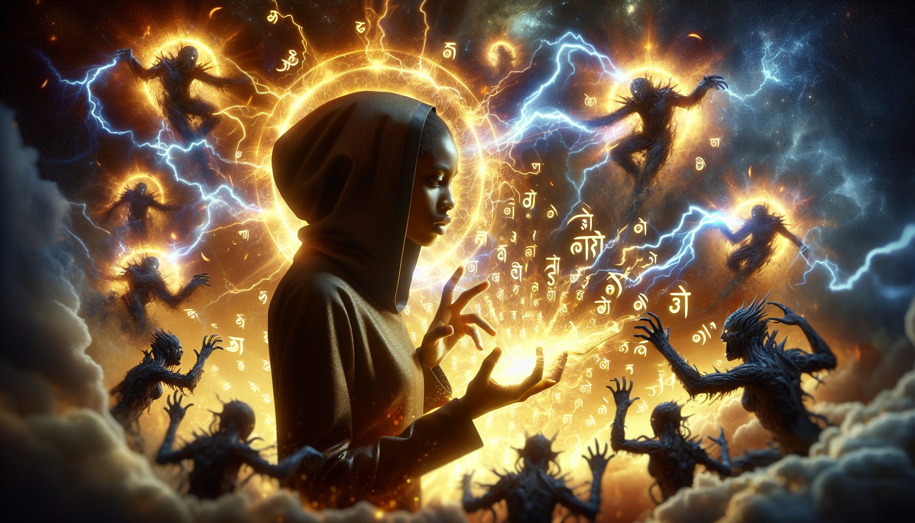 完美世界小說插圖，雷光真言對決詭異