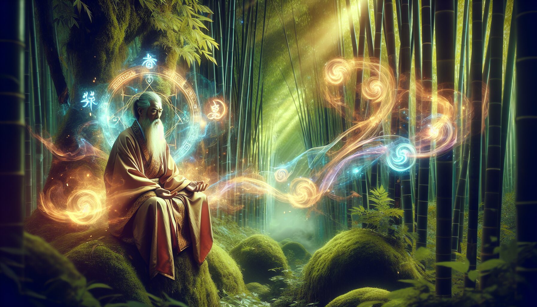 玄幻小說中,鬼谷子借天書號令天地想像畫面