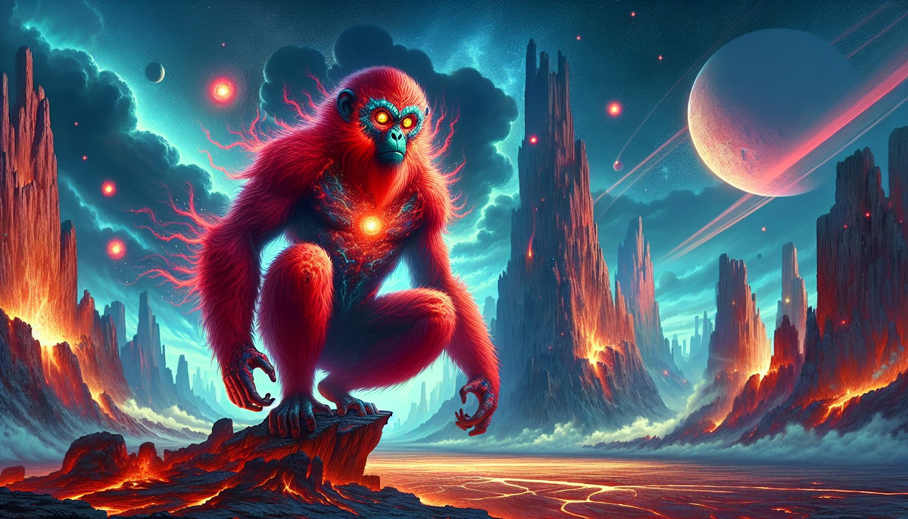 小說中火星猴子高戰力插畫