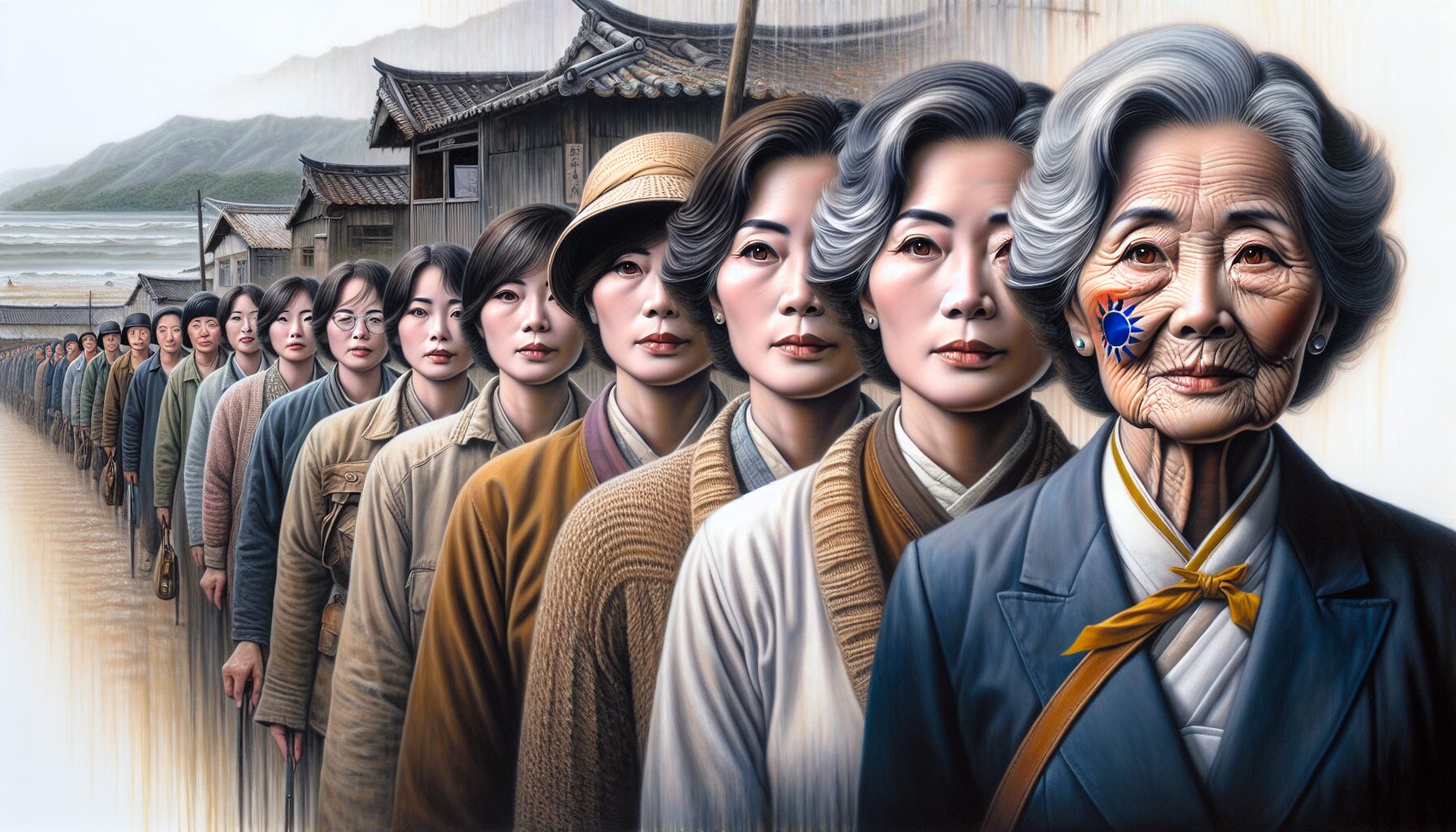 電視劇《孤戀花》劇照,充滿時代懷舊氛圍