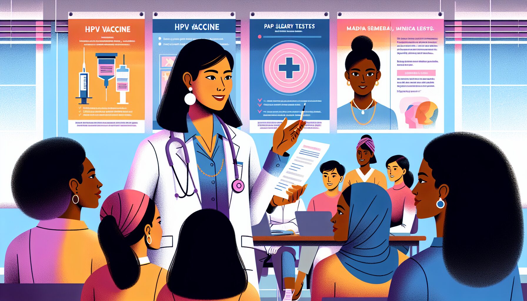 講述HPV疫苗與全民健康宣導海報