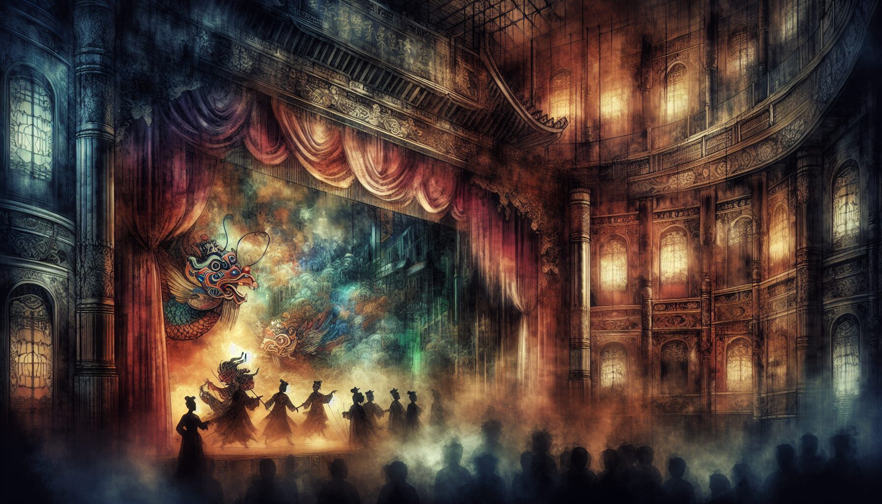 紙嫁衣系列男女主角劇情插畫，充滿哀愁與懸疑氛圍