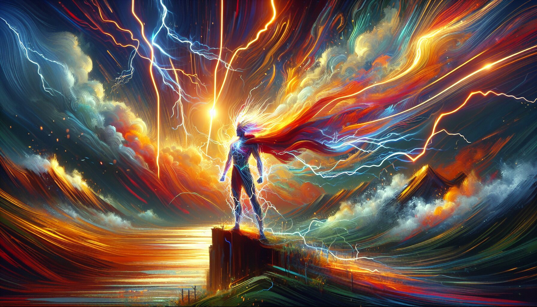 滄元圖主角孟川與幻彩時空背景插畫