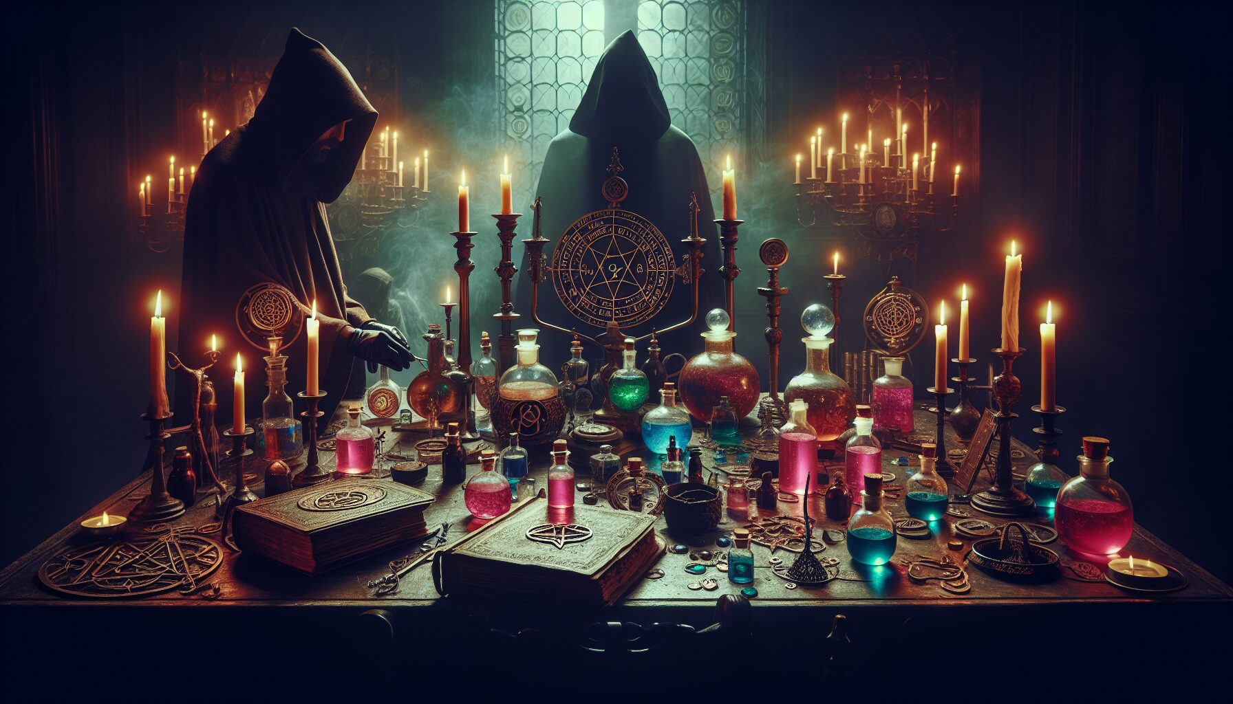 魔藥序列示意圖，展現非凡者升階與扮演法的艱險道路