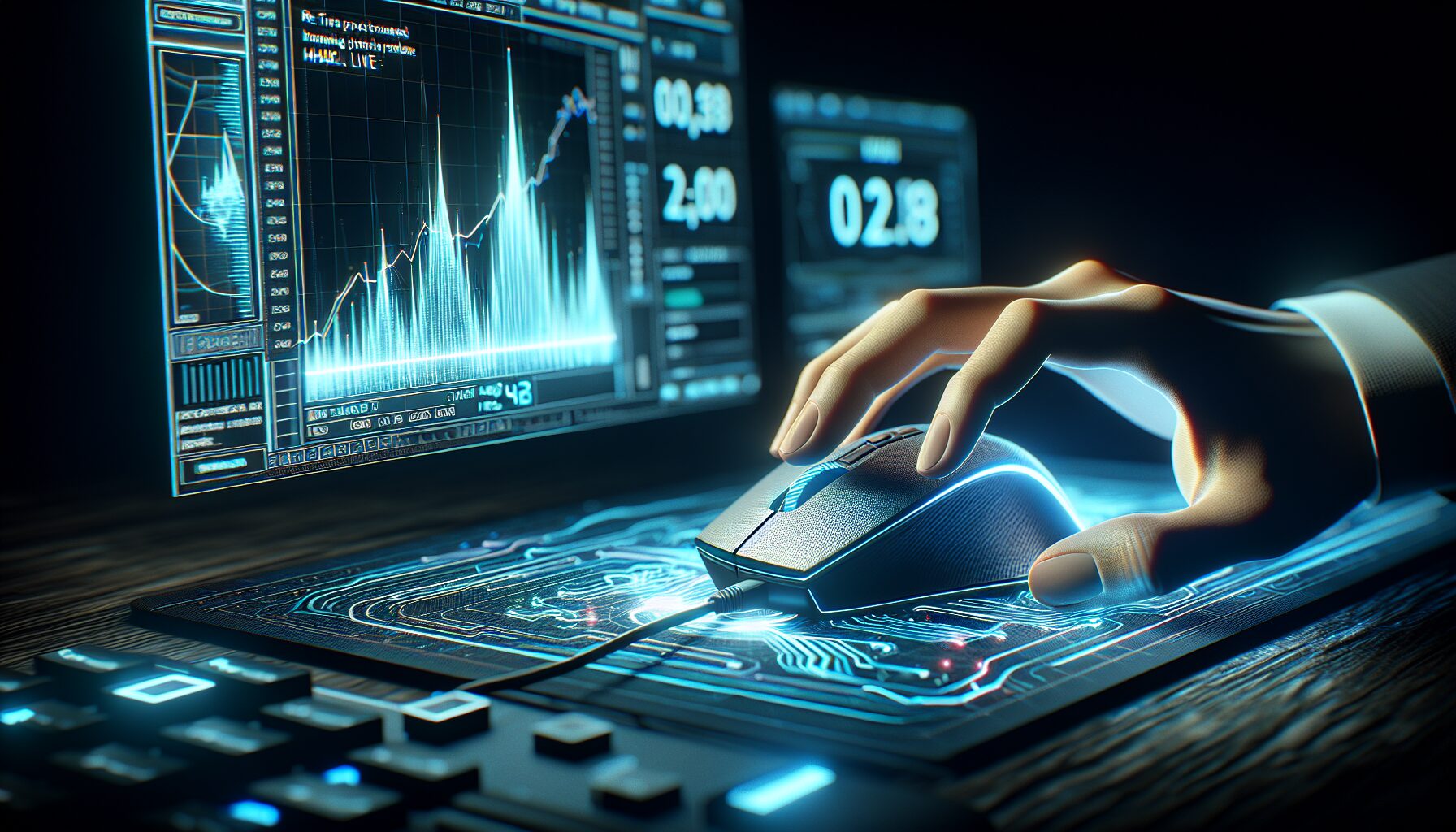 滑鼠回報率測試工具,即時顯示輪詢頻率數值圖表。