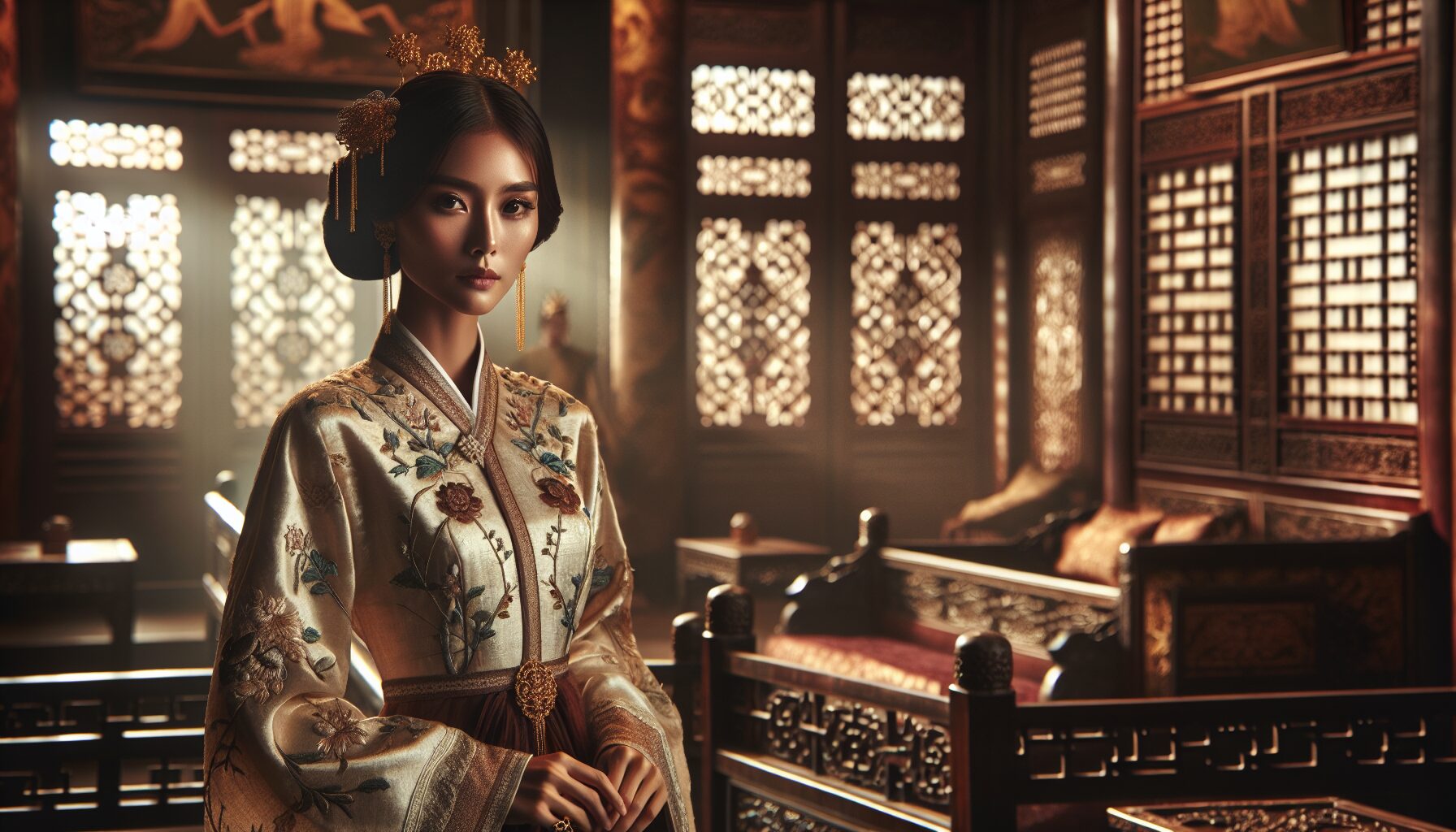 《後宮上位記》主角沈臘月形象插圖