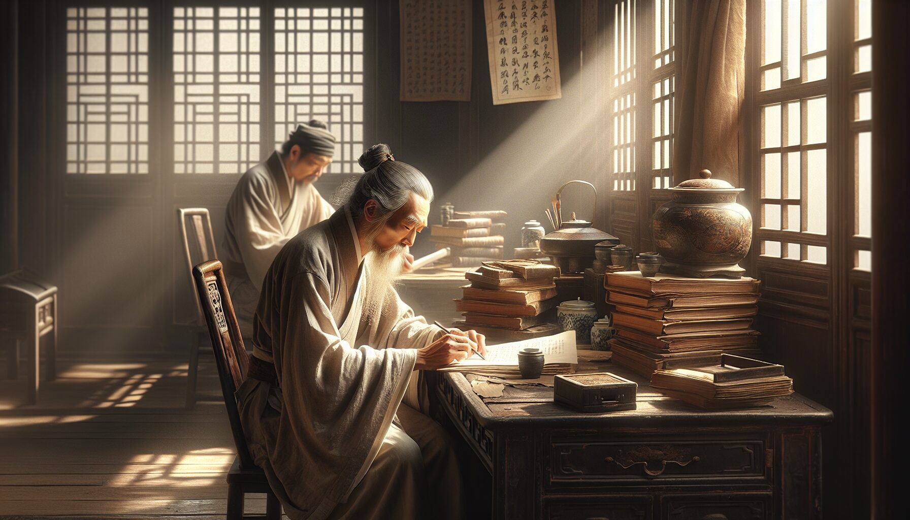 楊絳與錢鍾書合影