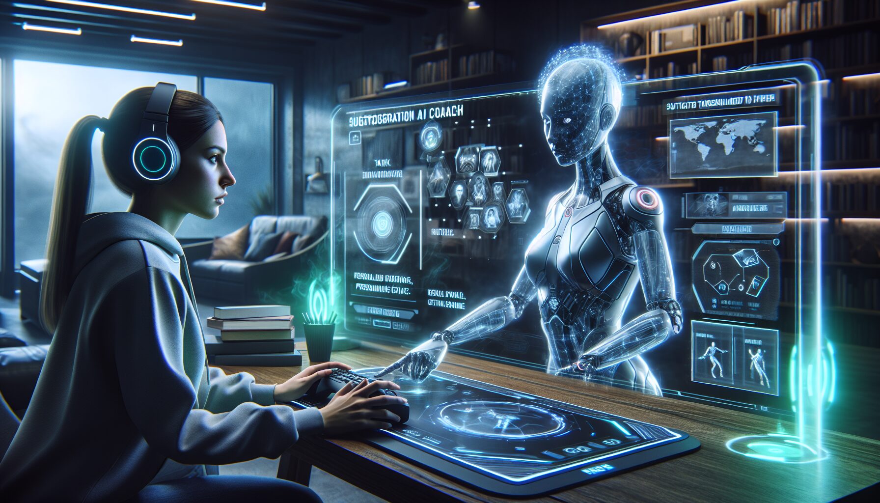 未來AI個人化戰術教練推播決策即時建議模擬畫面