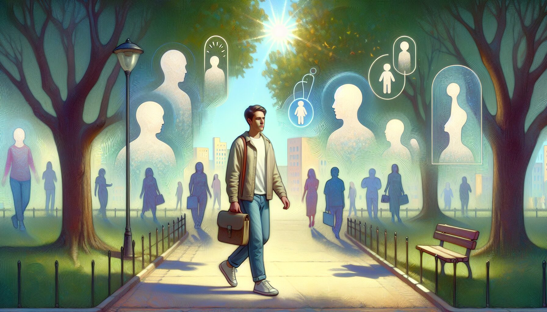 主角沈謐與異界朋友互動漫畫場景