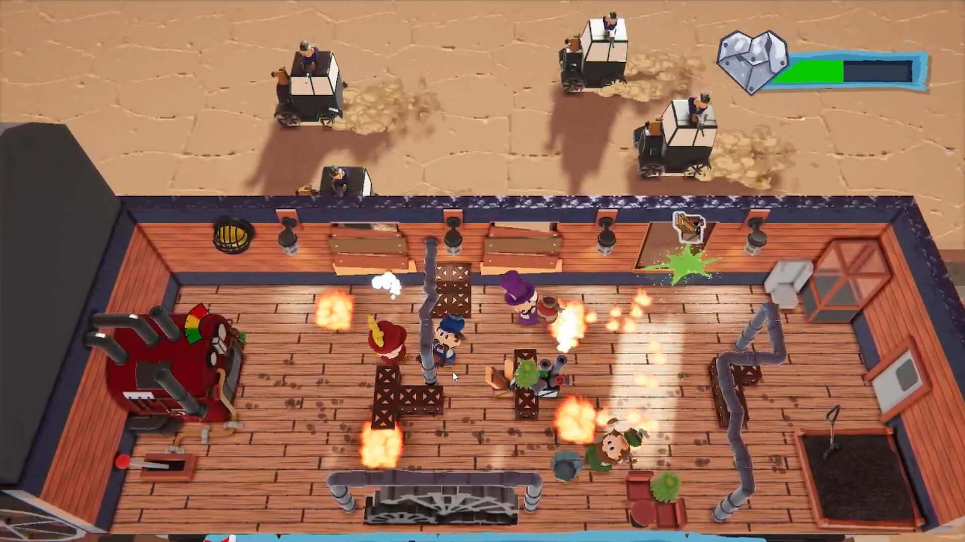 狂熱合作派對塔防新作！Steam 免費遊戲《列車失事》打破友情邊界