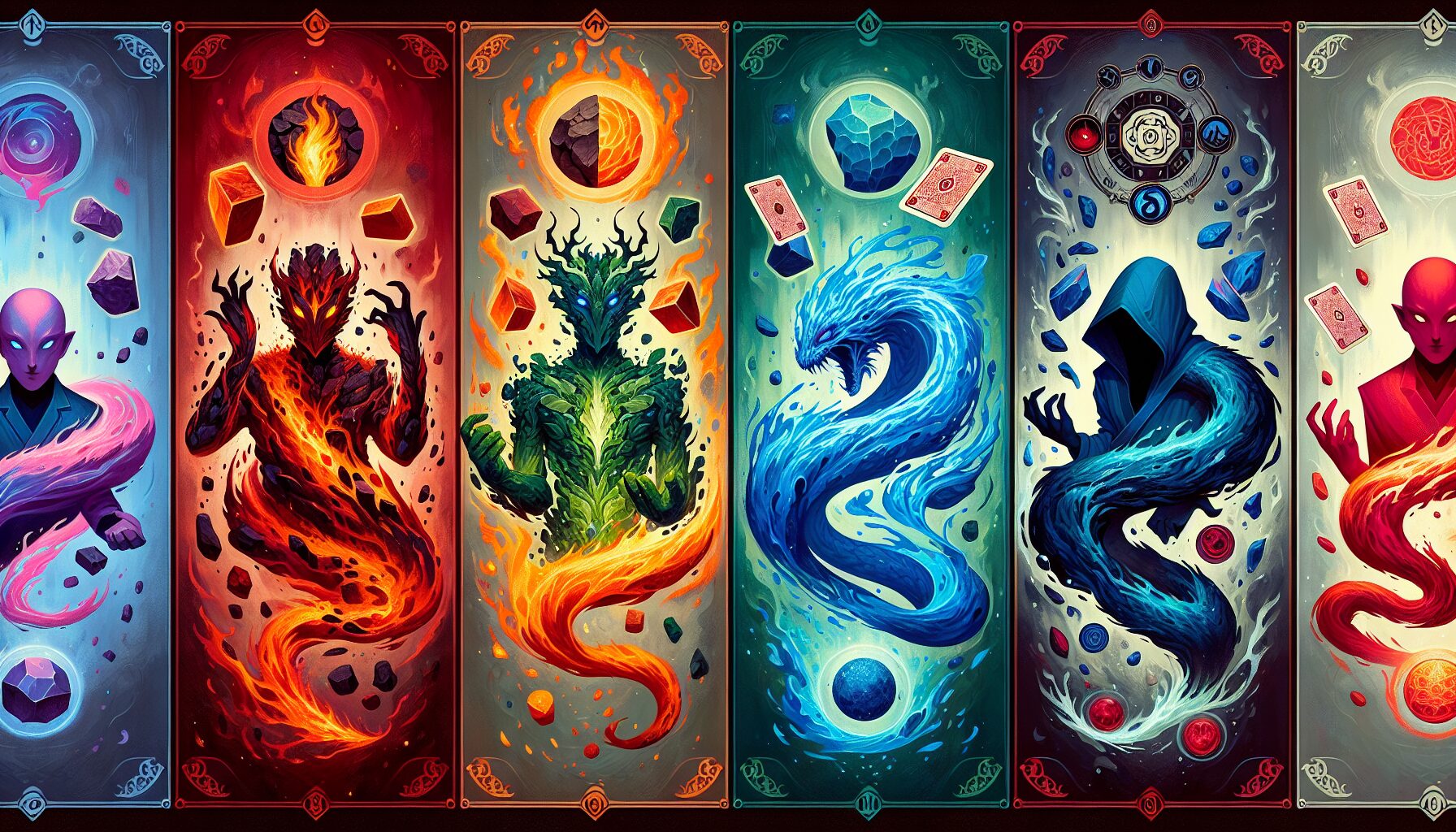 卡牌構築選單與流派展示