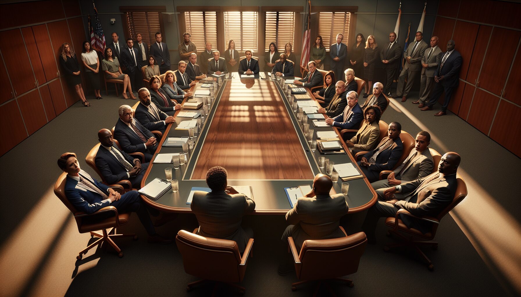 《縣委大院》劇中主要領導群像，彰顯政治現場的張力