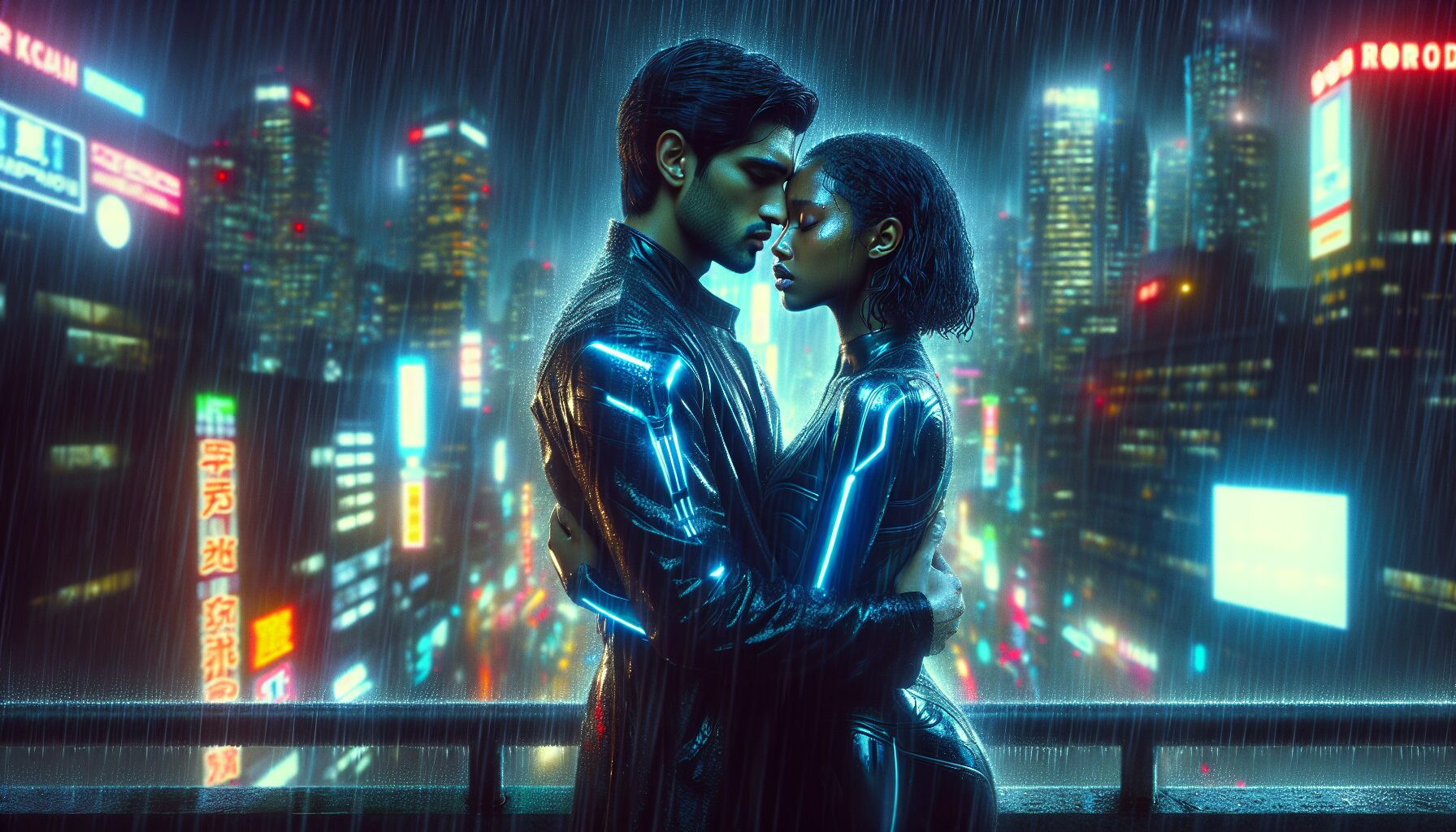 大衛與露西仰望夜空，象徵他們對未來的希望