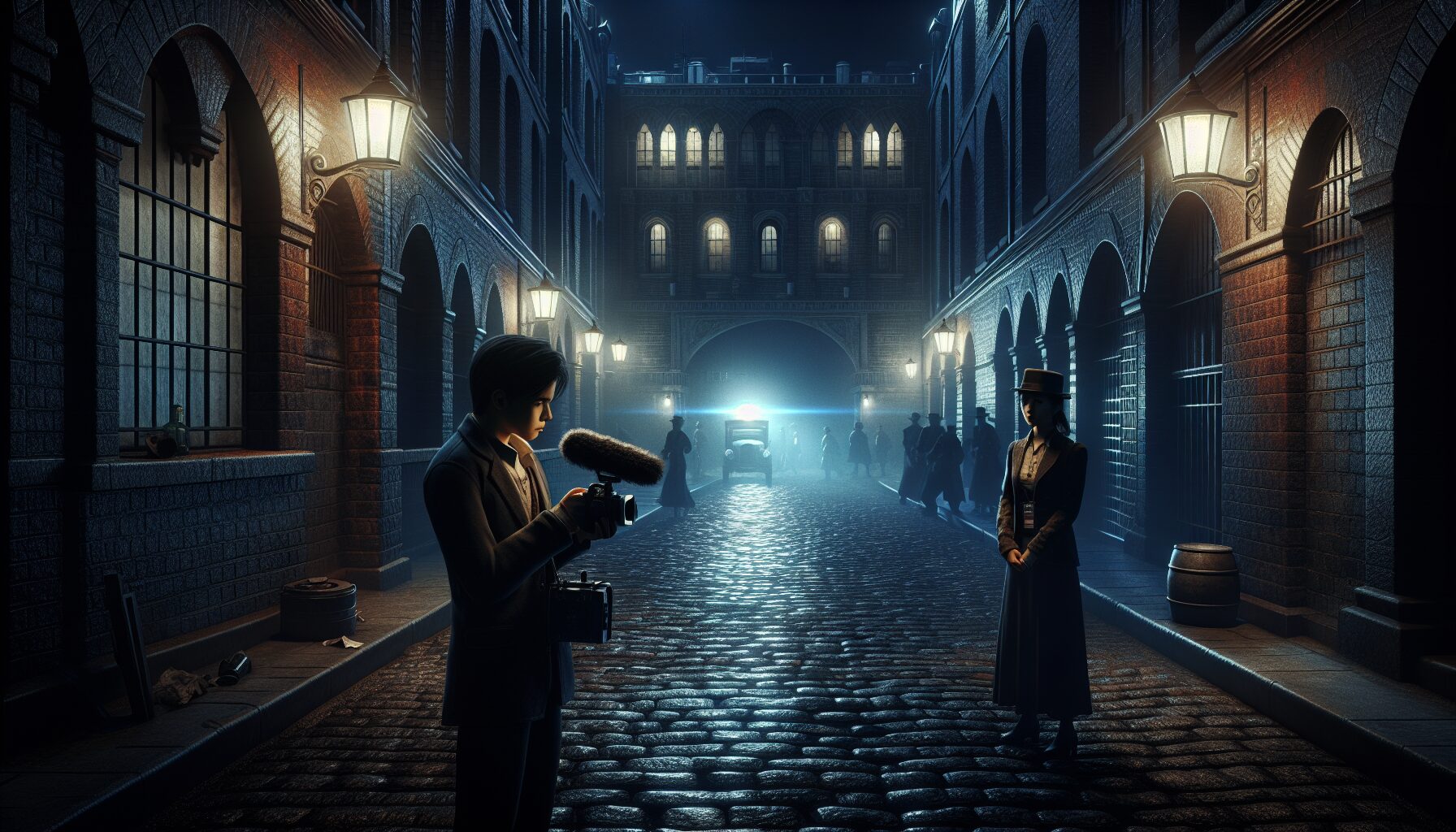 小說改編的裂口女形象插畫,氛圍壓抑