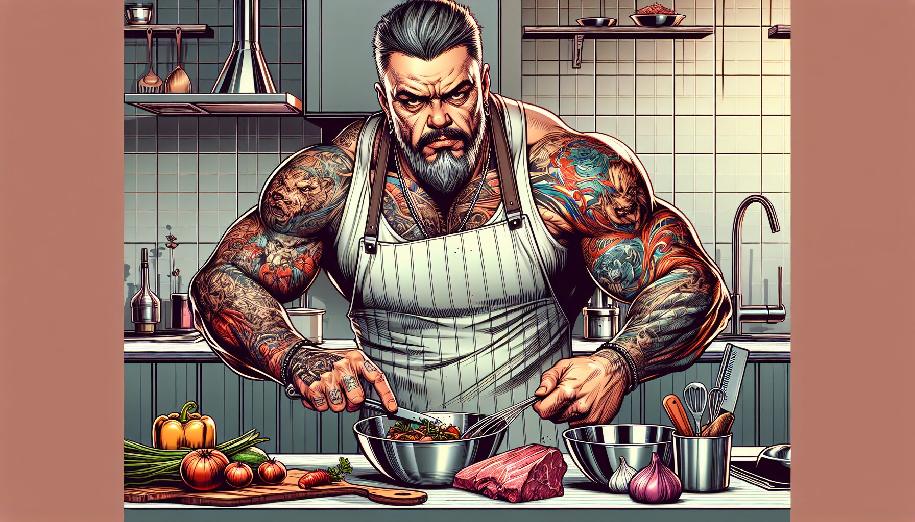 阿龍與美久的溫馨家庭場景，展現漫畫日常生活反差的搞笑橋段