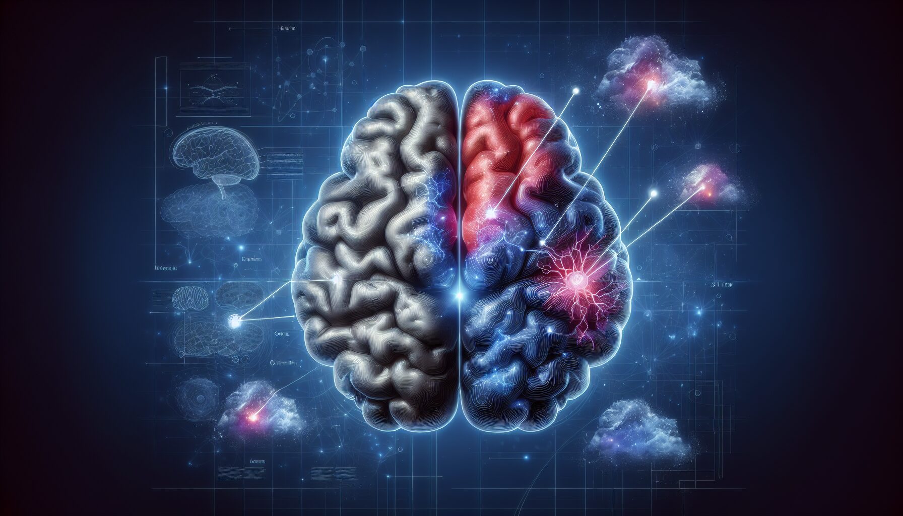 大腦結構杏仁核的角色示意