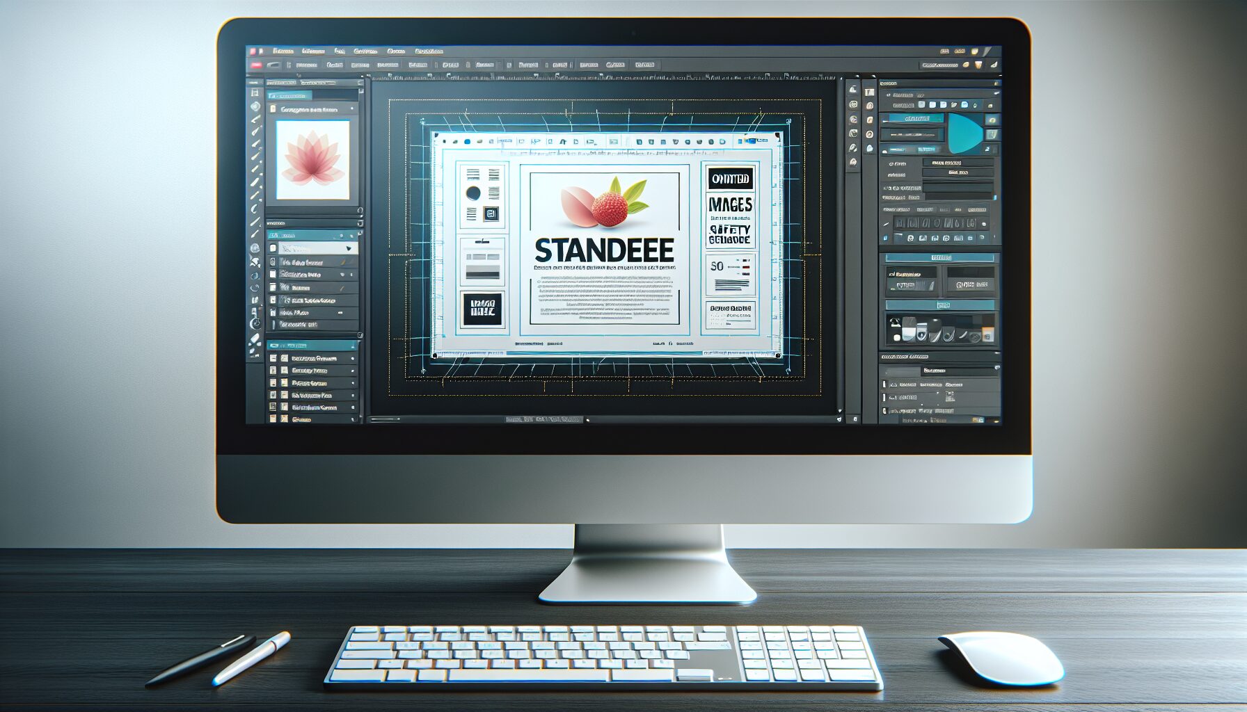 設計檔案送印前轉曲、出血、格式設定示意