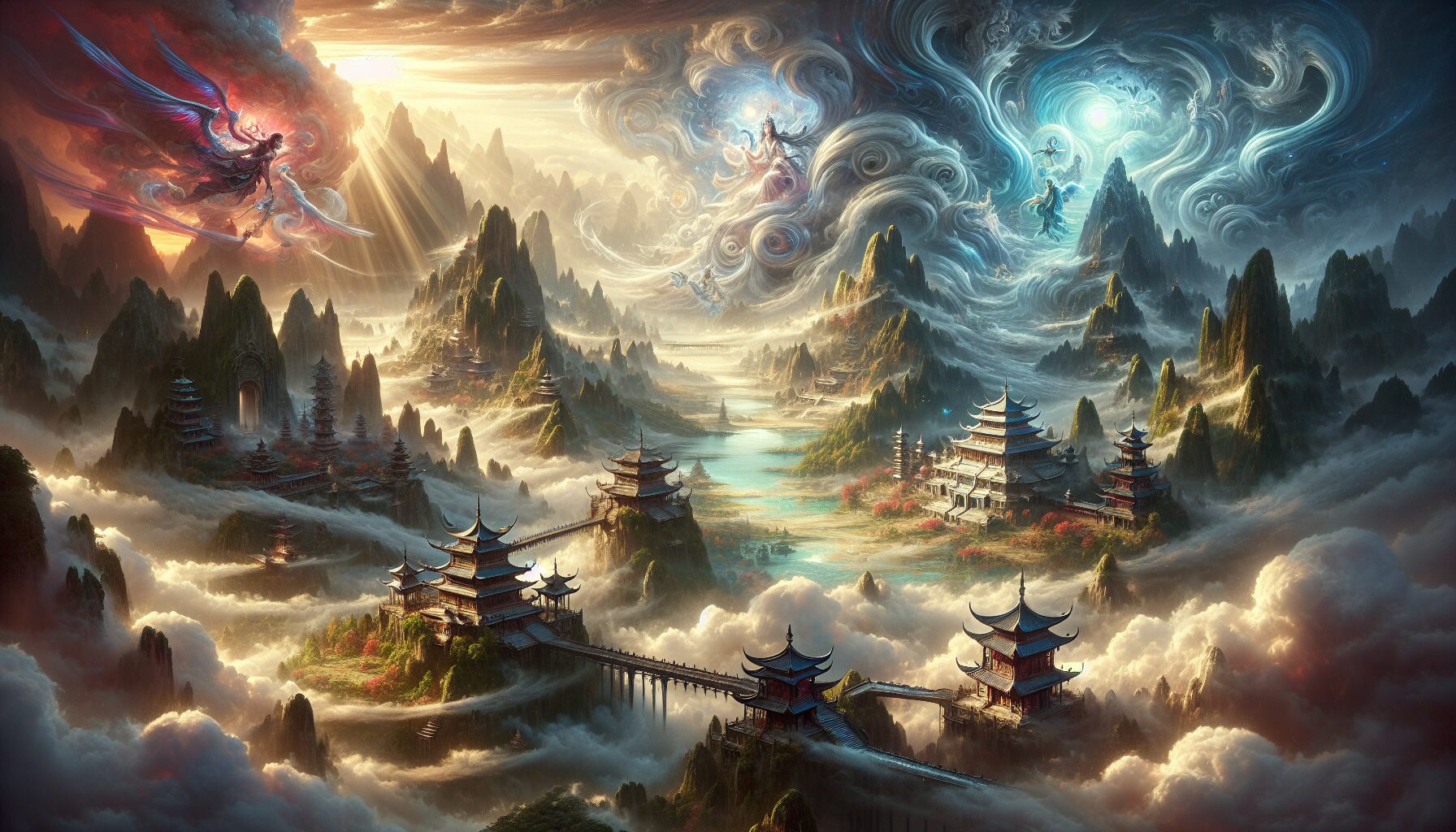 小說上古封面展示，襯托其仙俠氣息與主題