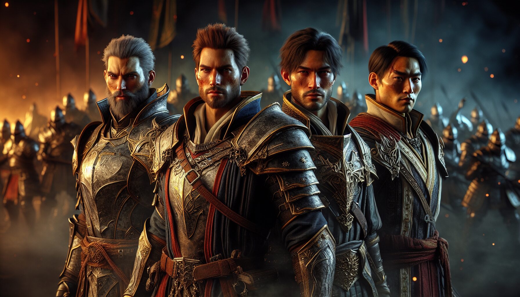 紫川三傑人物設定圖，展現帝林、斯特林、紫川秀的生動形象