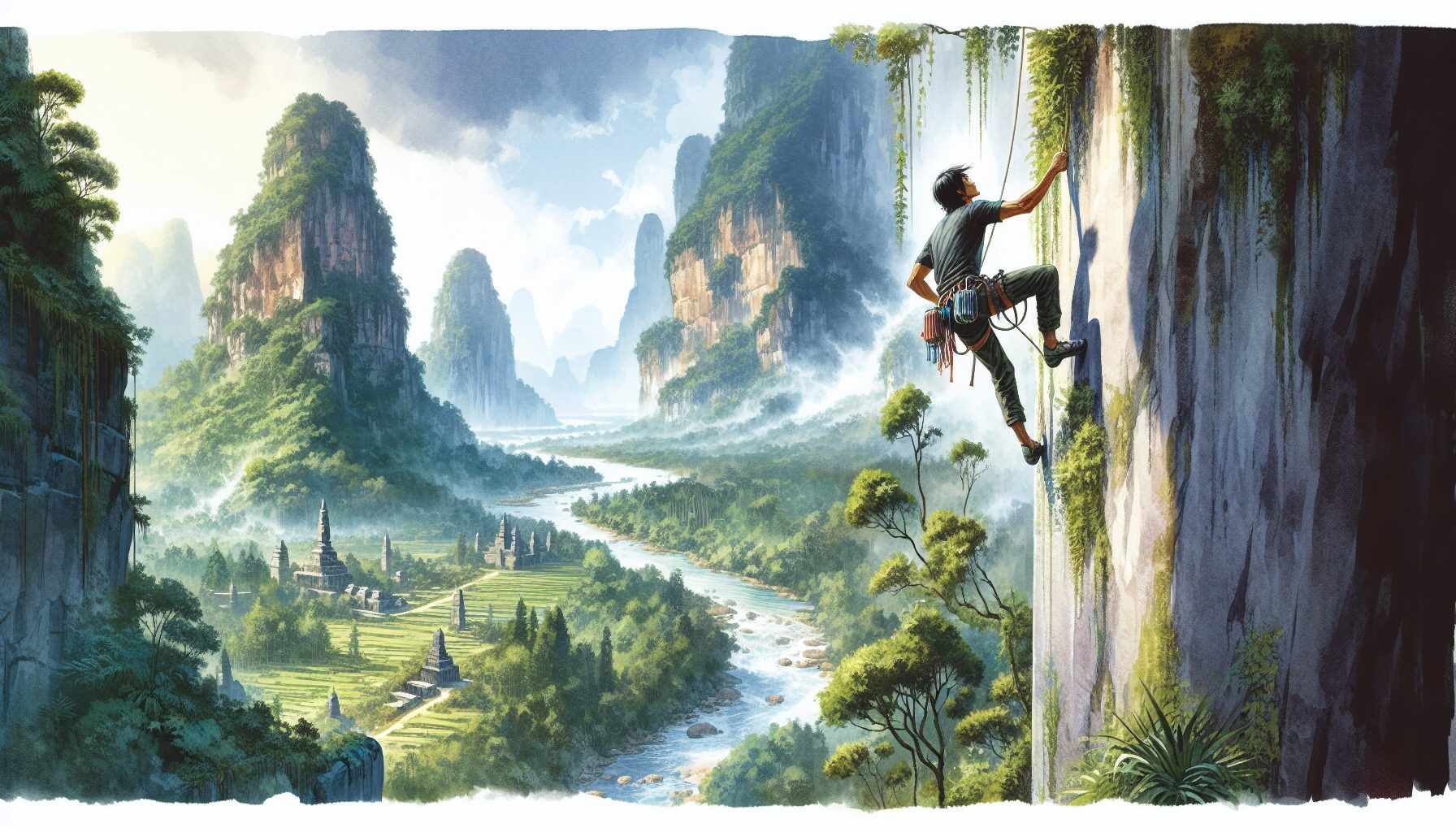 林克以滑翔傘俯衝山谷，體驗高自由度移動