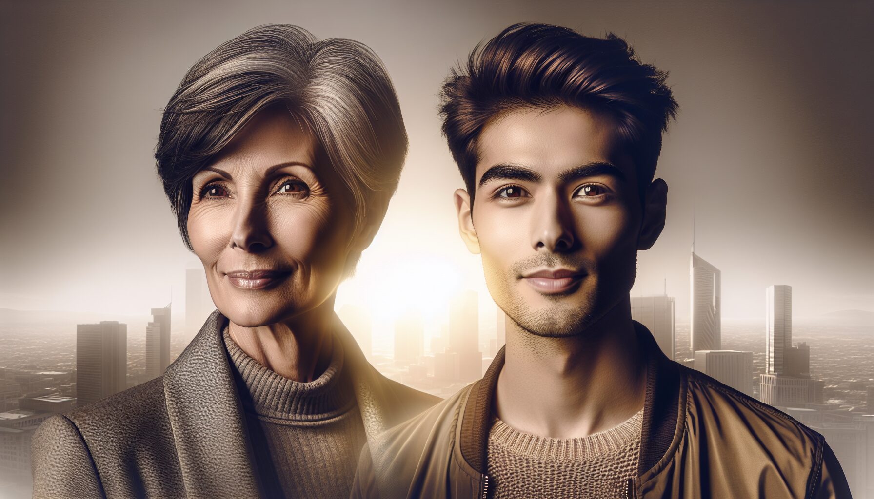 姐弟戀題材小說宣傳海報拼貼