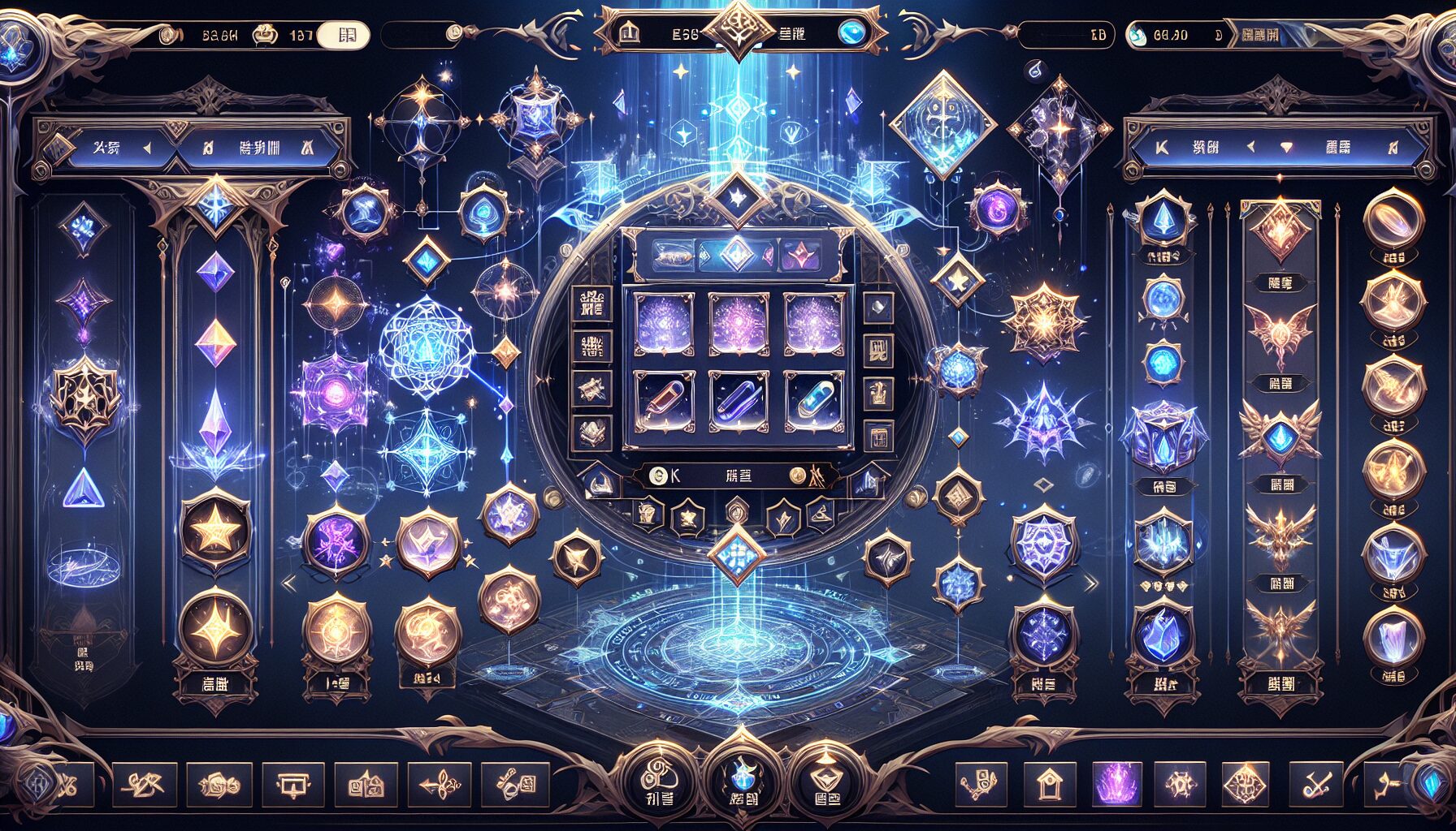 裝備與符文搭配介面展示