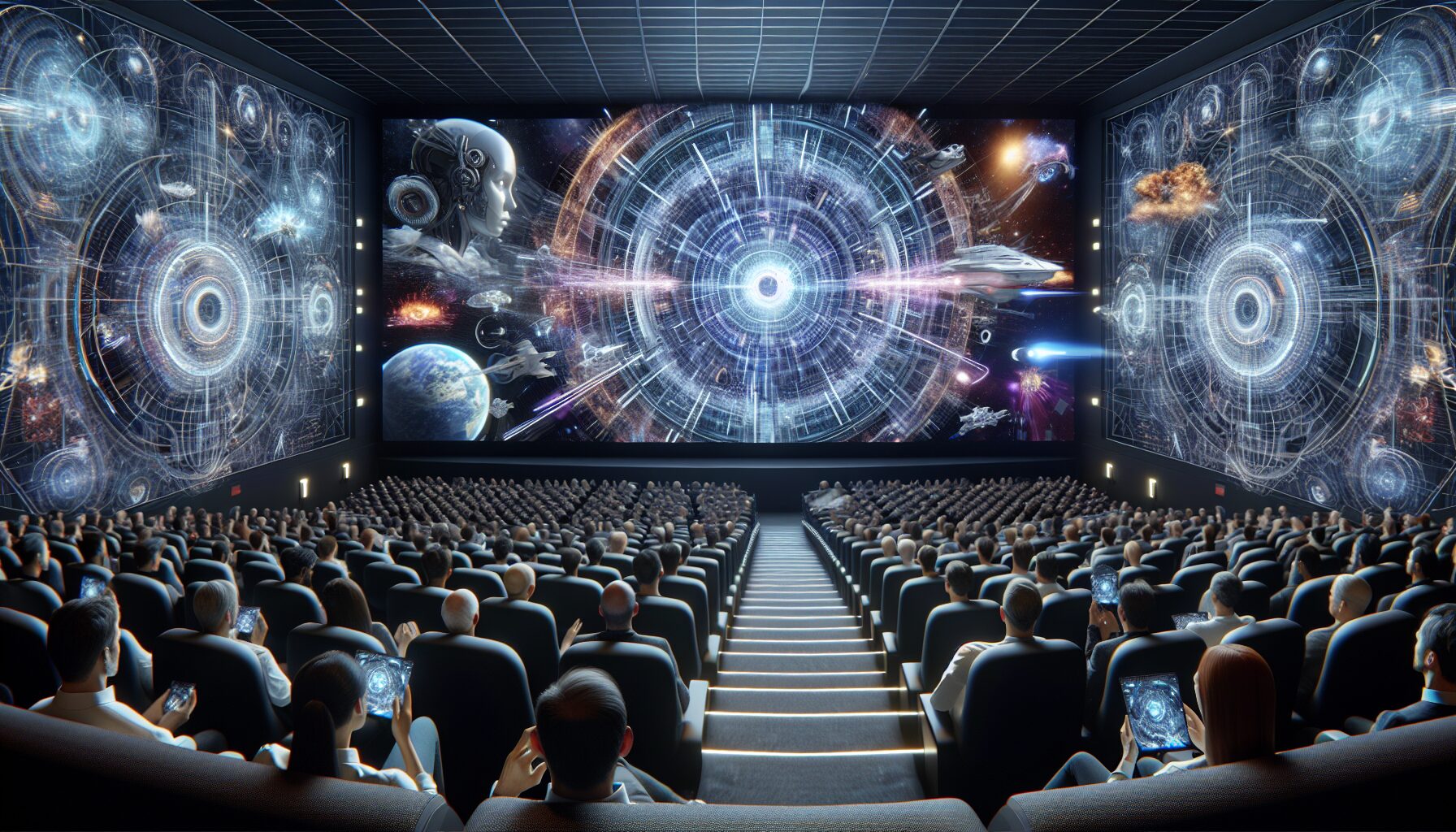 觀眾在電影院內觀影體驗