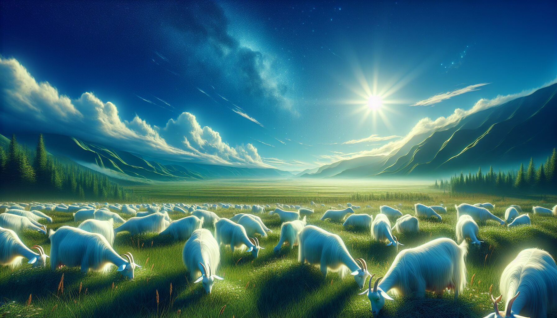 紐西蘭DGC自家農場，薩能白山羊悠遊放牧