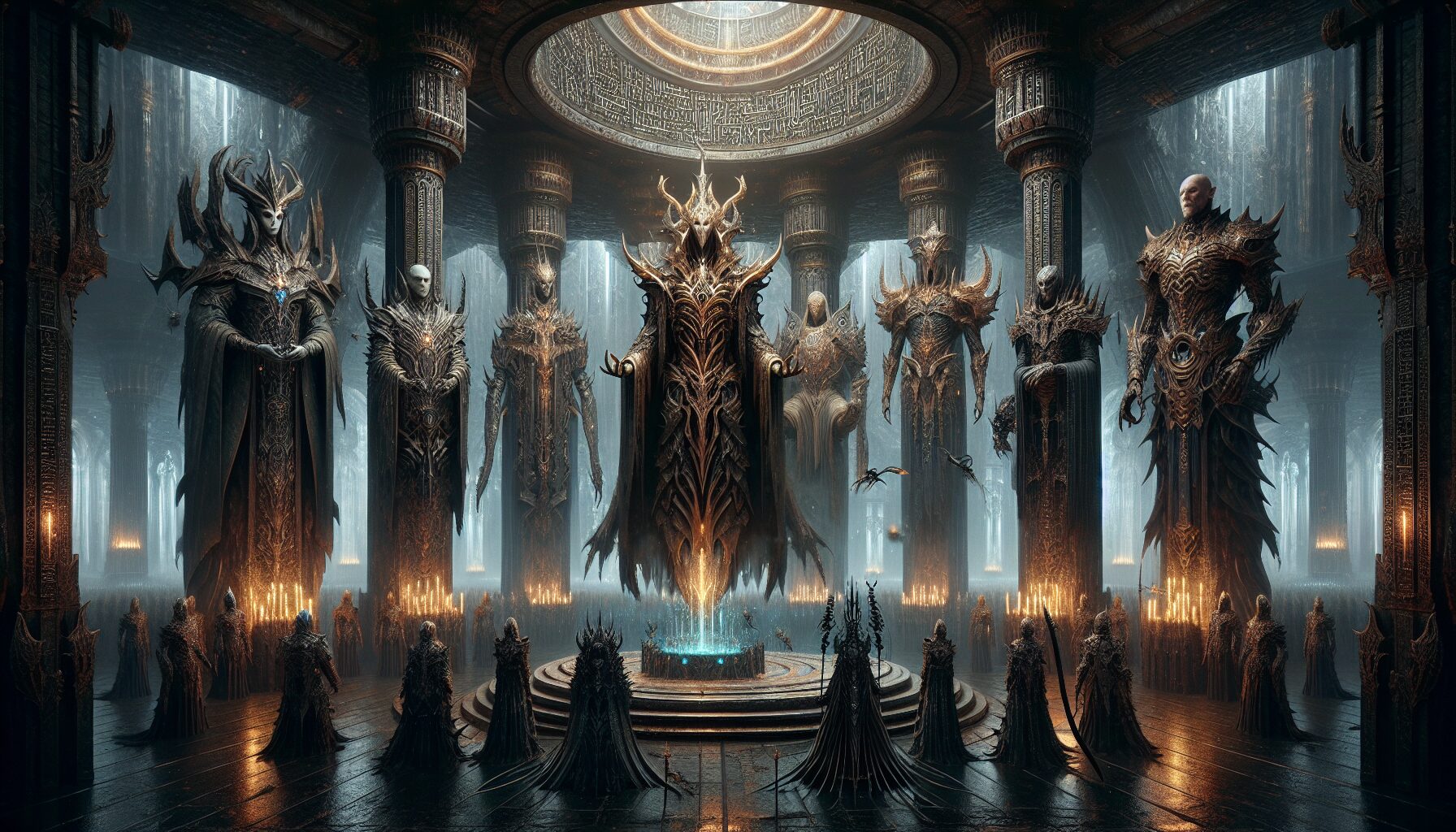 納薩力克大墳墓階層守護者群像(雅兒貝德、夏提雅、迪米烏哥斯等)